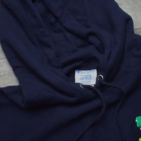 Champion Reverse Weave NYC Street Lacrosse Hoodie XL Navy